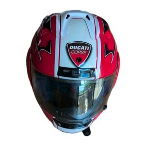 Ducati Corse Suomy Motorcycle Helmet Red White Green Large 98212025 Great Cond